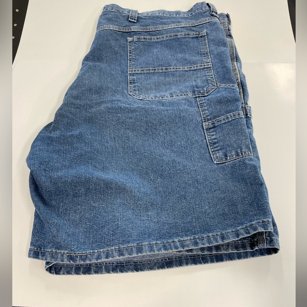 Lee 1889 Denim Carpenter 7 Pocket Hammer Loop Blue Jean Shorts 52 Waist - Picture 8 of 9